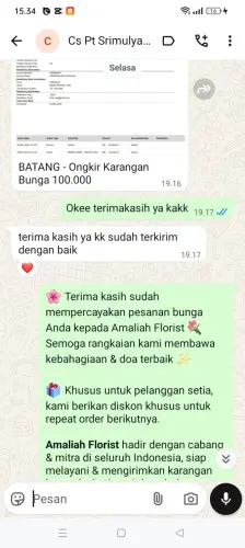 Testimonial Papan Bunga cibogo girang