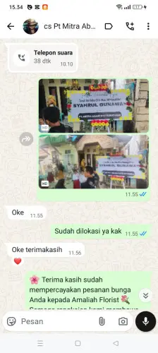 Testimonial Papan Bunga cibogo girang